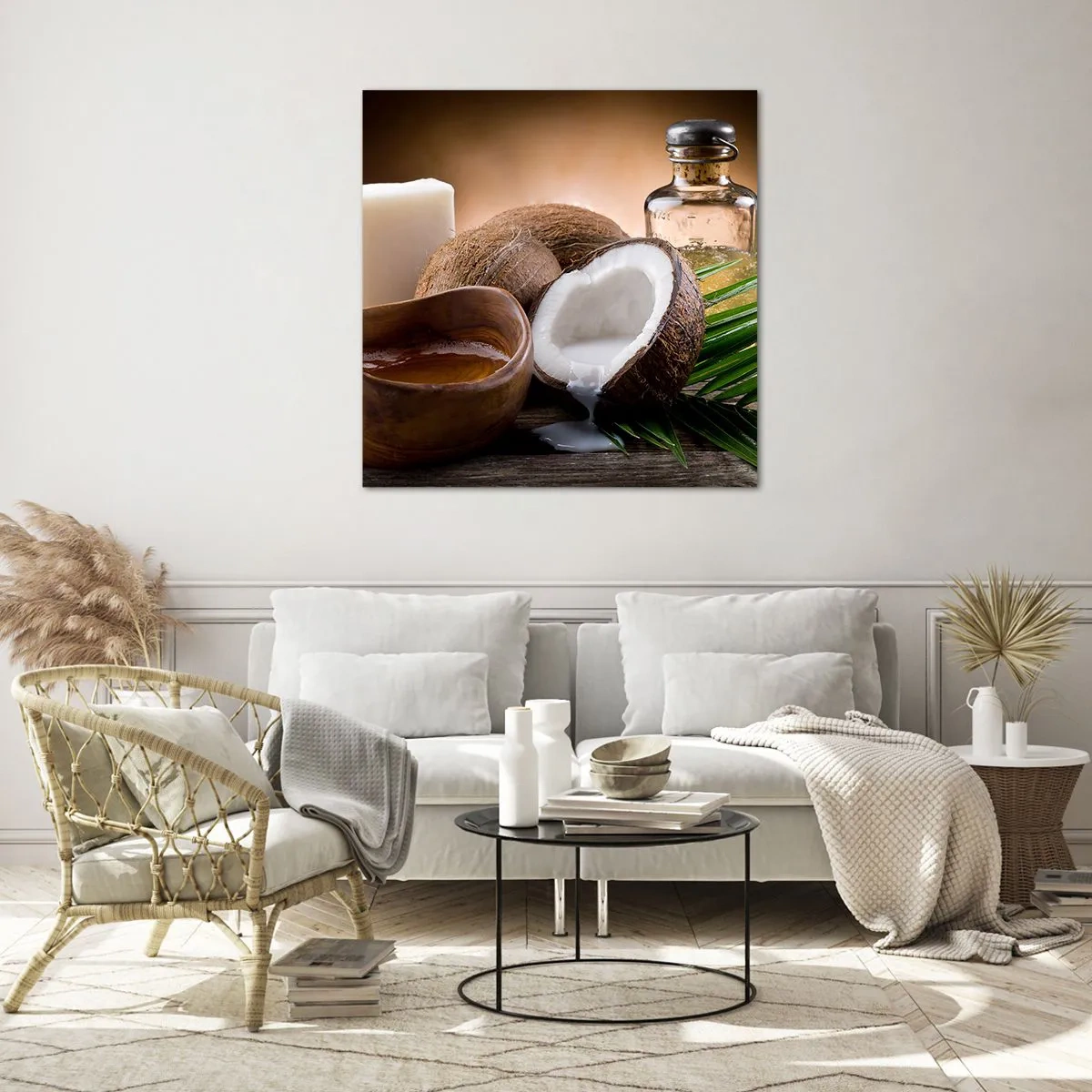 Obraz na szkle - Zdrowie z tropikalnych wysp - 60x60 cm