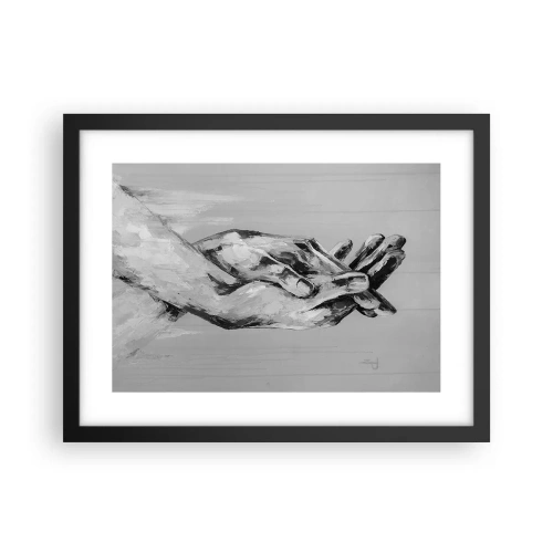 Plakat w czarnej ramie - Początek… - 40x30 cm