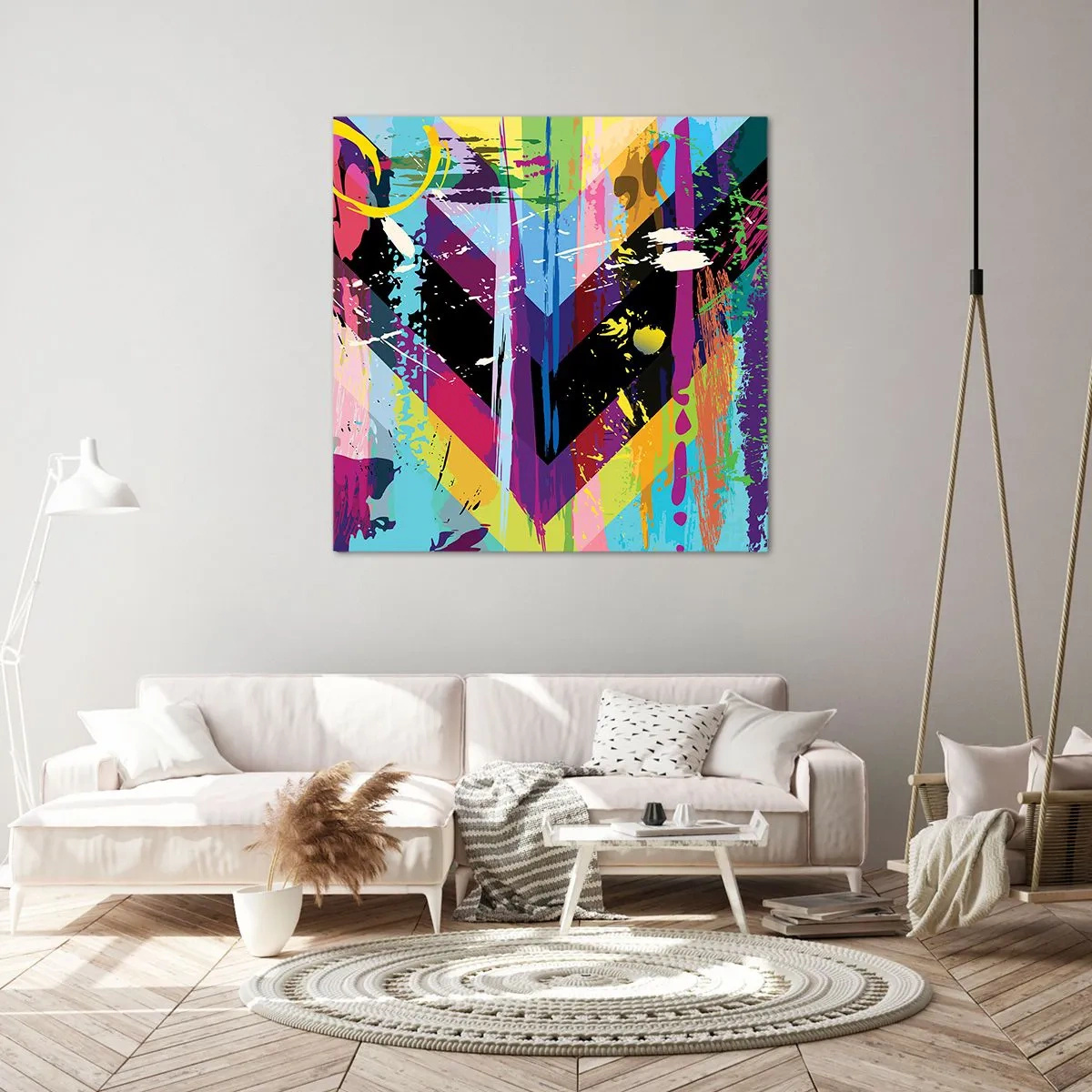 Obraz na płótnie - Z góry na dół - 30x30 cm