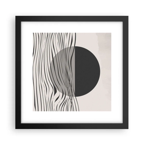 Plakat w czarnej ramie - Kompozycja połowiczna - 30x30 cm