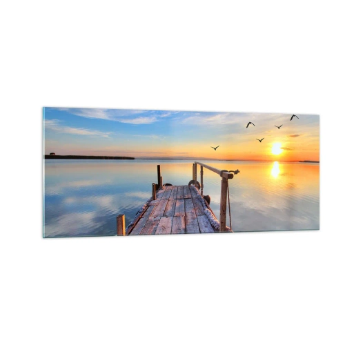 Obraz na szkle - Iść przed siebie ku słońcu - 100x40 cm