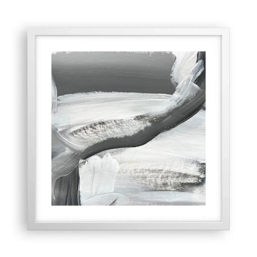 Plakat w białej ramie - Zdecydowanym ruchem - 40x40 cm