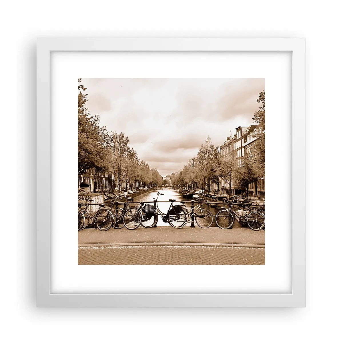 Plakat w białej ramie - Holenderskie klimaty - 30x30 cm