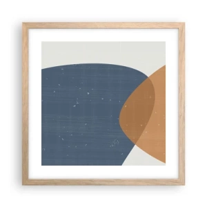 Plakat w ramie jasny dąb - Owale i wpływy - 40x40 cm