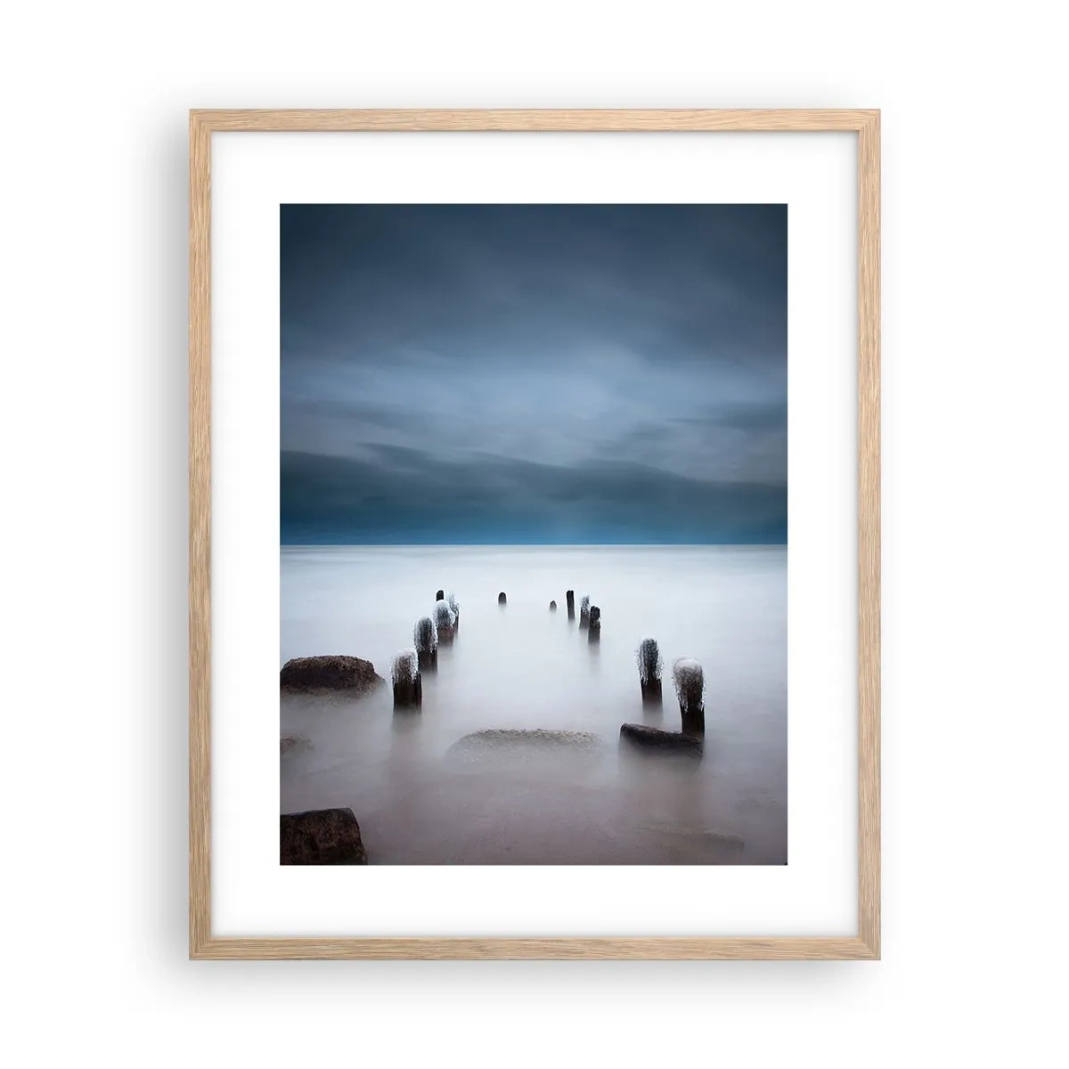 Plakat w ramie jasny dąb - Zamyślone jezioro - 40x50 cm