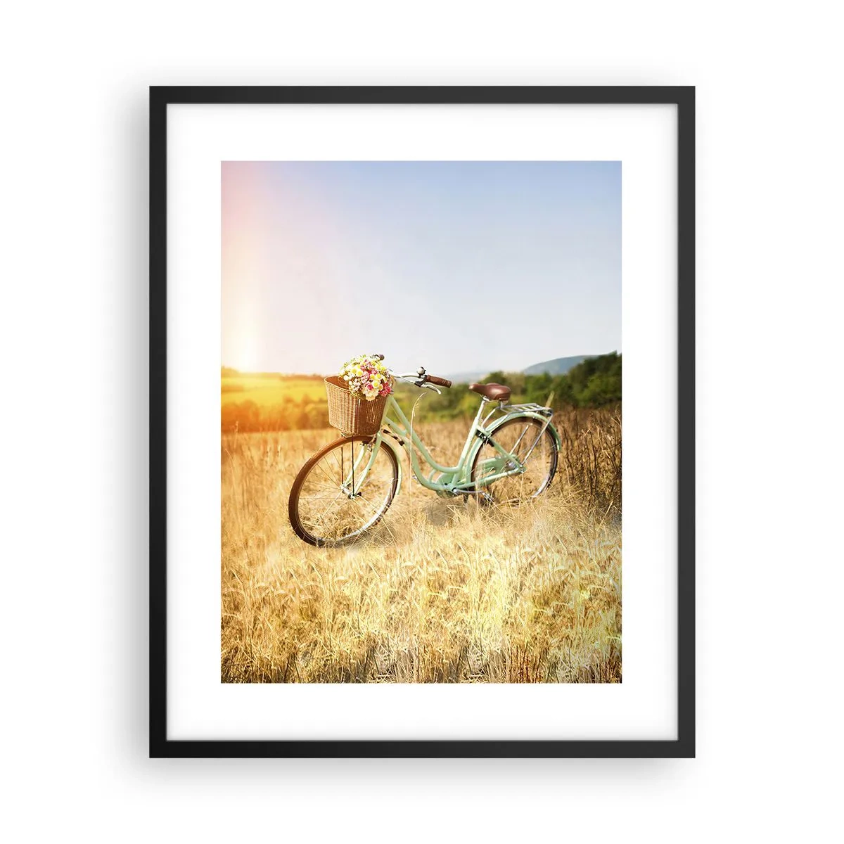 Plakat w czarnej ramie - Zostanę tu chwilę - 40x50 cm