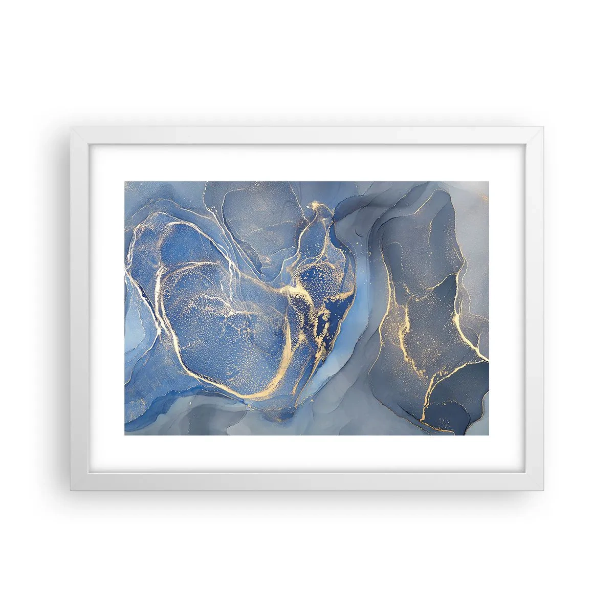 Plakat w białej ramie - Złoty pył - 40x30 cm