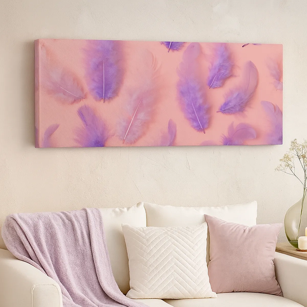 Obraz na płótnie - Liliowy ptak pragnienia - 30x30 cm