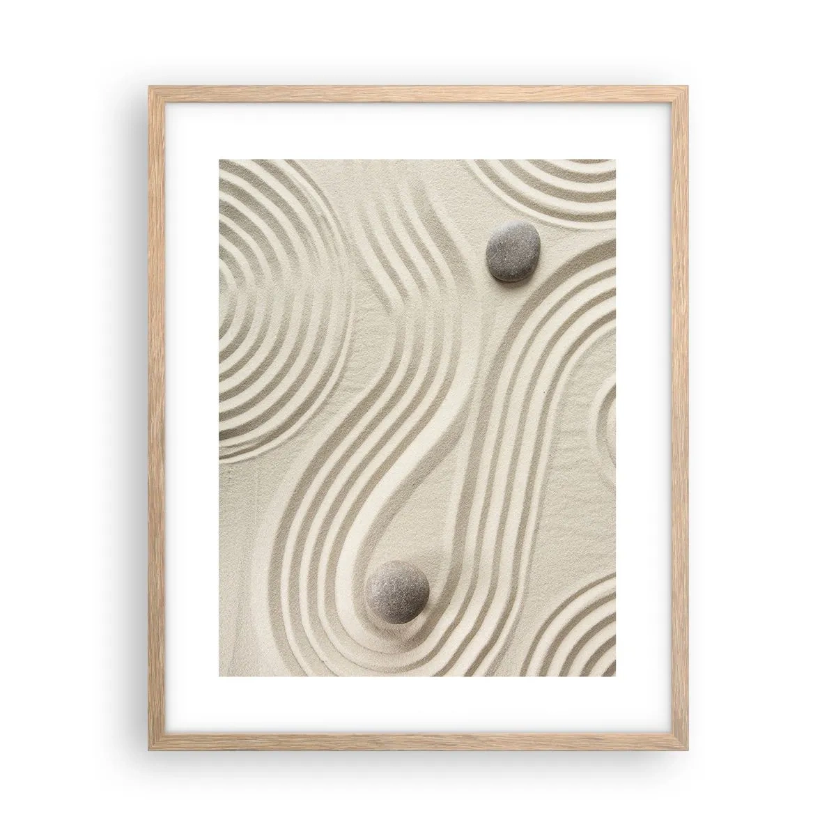 Plakat w ramie jasny dąb - Dotyk ciepła - 40x50 cm