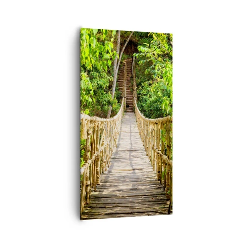 Obraz na płótnie - Zawieszony w zieleni - 65x120 cm