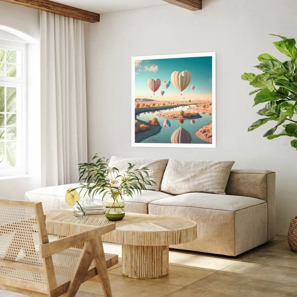 Plakat - Miłość pozwala wznieść się - 60x60 cm