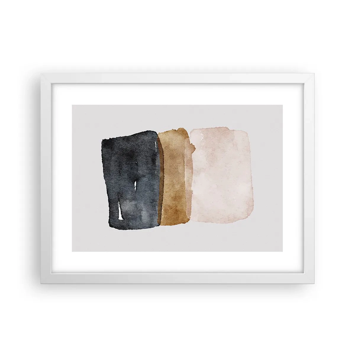 Plakat w białej ramie - Kompozycja barw ziemi - 40x30 cm