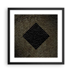 Plakat w czarnej ramie - Geometria w stylu glamour - 40x40 cm