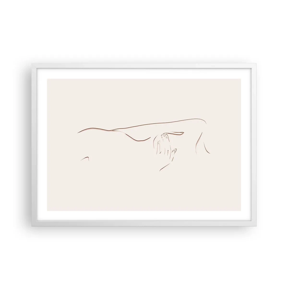 Plakat w białej ramie - Kształt pragnienia - 70x50 cm