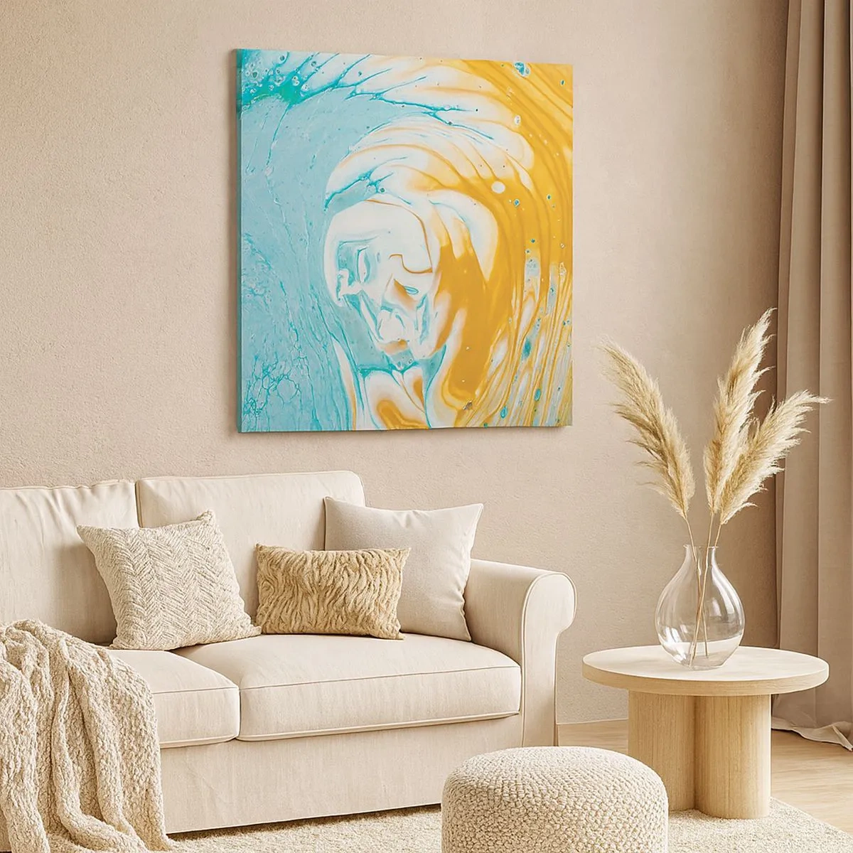 Obraz na płótnie - Pastelowy wir - 30x30 cm