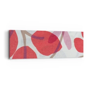 Obraz na płótnie - Kompozycja kwiatowa w różu - 90x30 cm