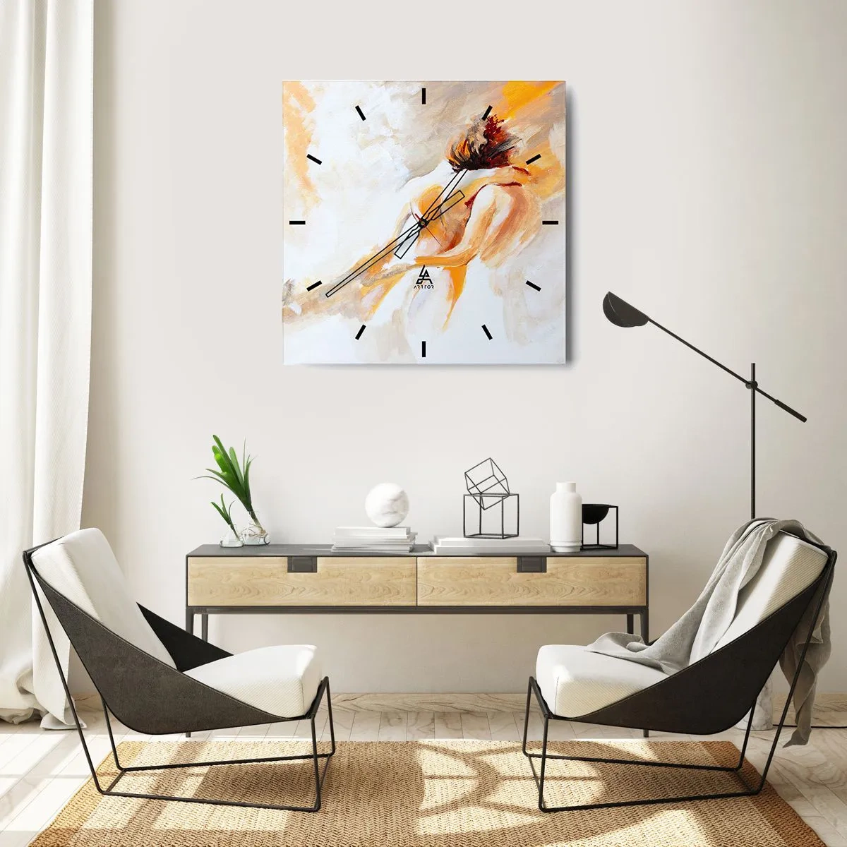 Zegar ścienny - W niebie bliskości - 40x40 cm