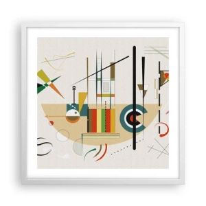 Plakat w białej ramie - I świat się śmieje - 50x50 cm