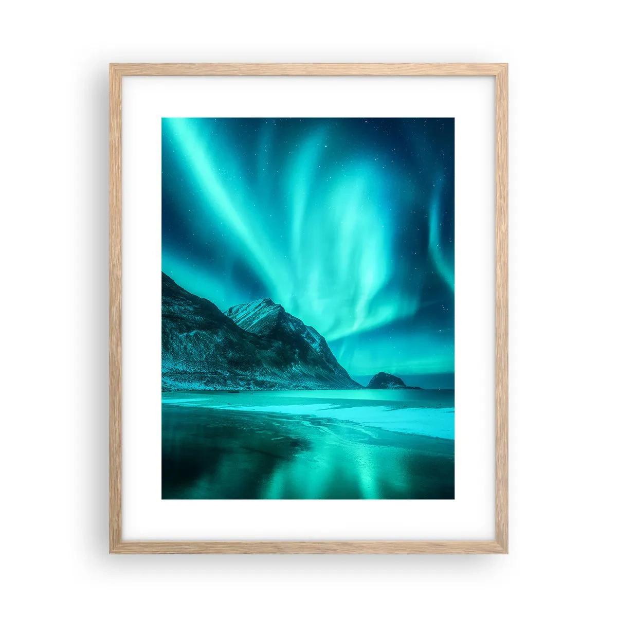 Plakat w ramie jasny dąb - Cuda północy - 40x50 cm