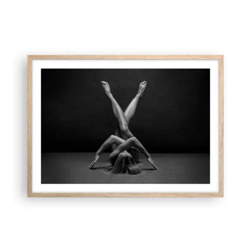 Plakat w ramie jasny dąb - Geometria nagości - 70x50 cm