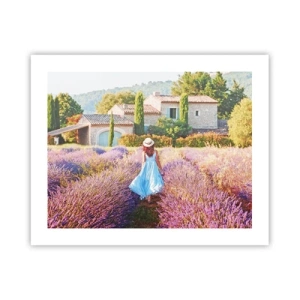 Plakat - Lawendowa dziewczyna - 50x40 cm