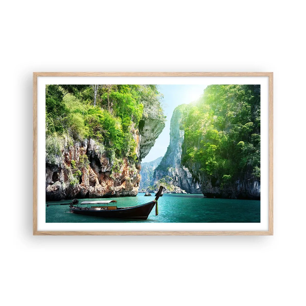 Plakat w ramie jasny dąb - Zaproszenie do egzotycznej podróży - 91x61 cm