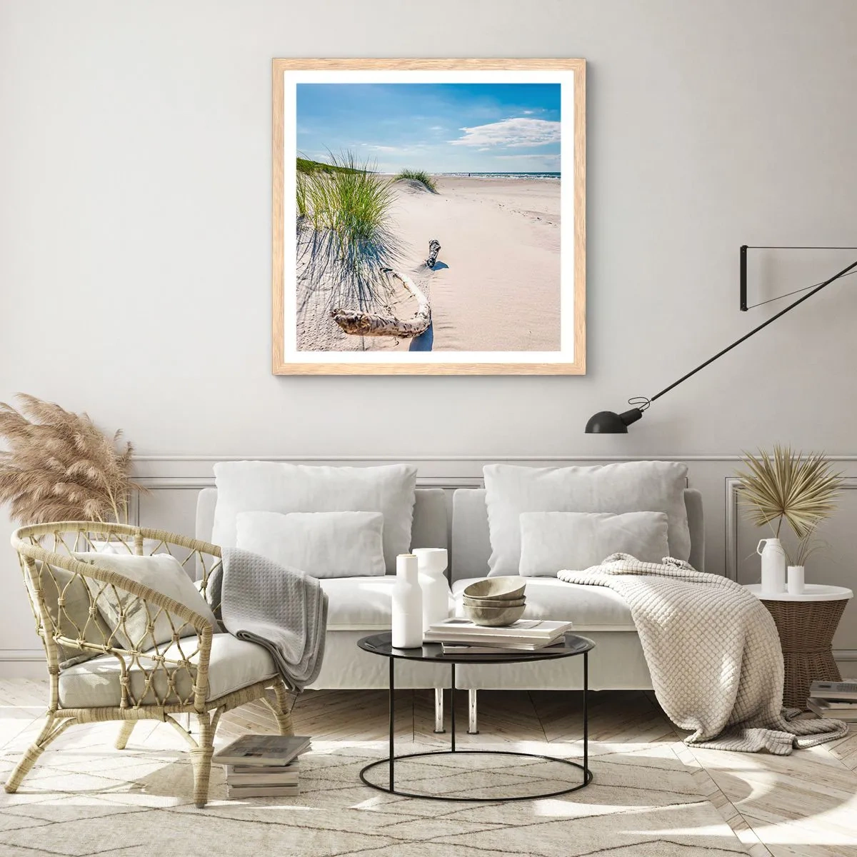 Plakat w ramie jasny dąb - Najpiękniejsza? Bałtycka - 60x60 cm