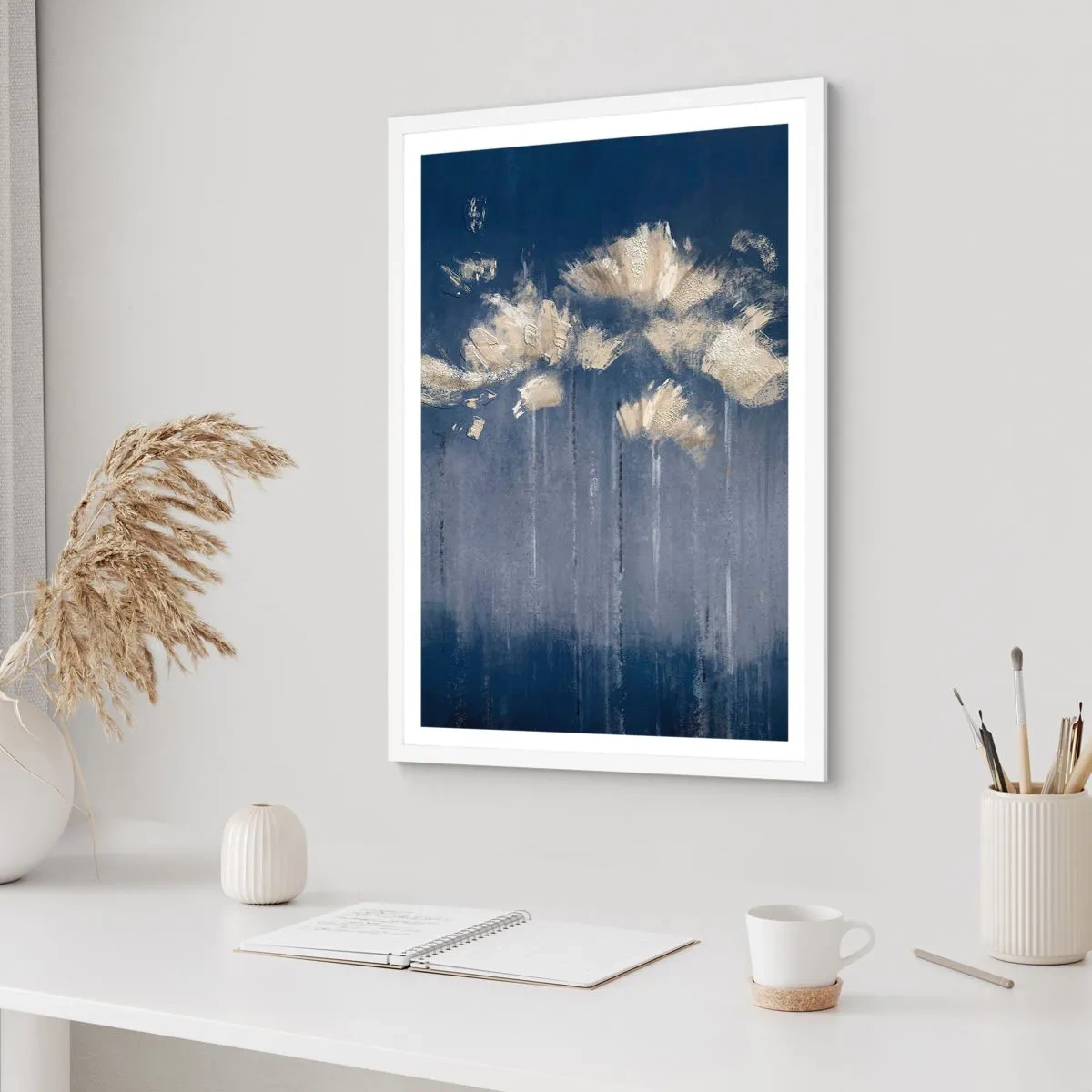 Plakat w białej ramie - Jak płatki na wietrze - 30x40 cm