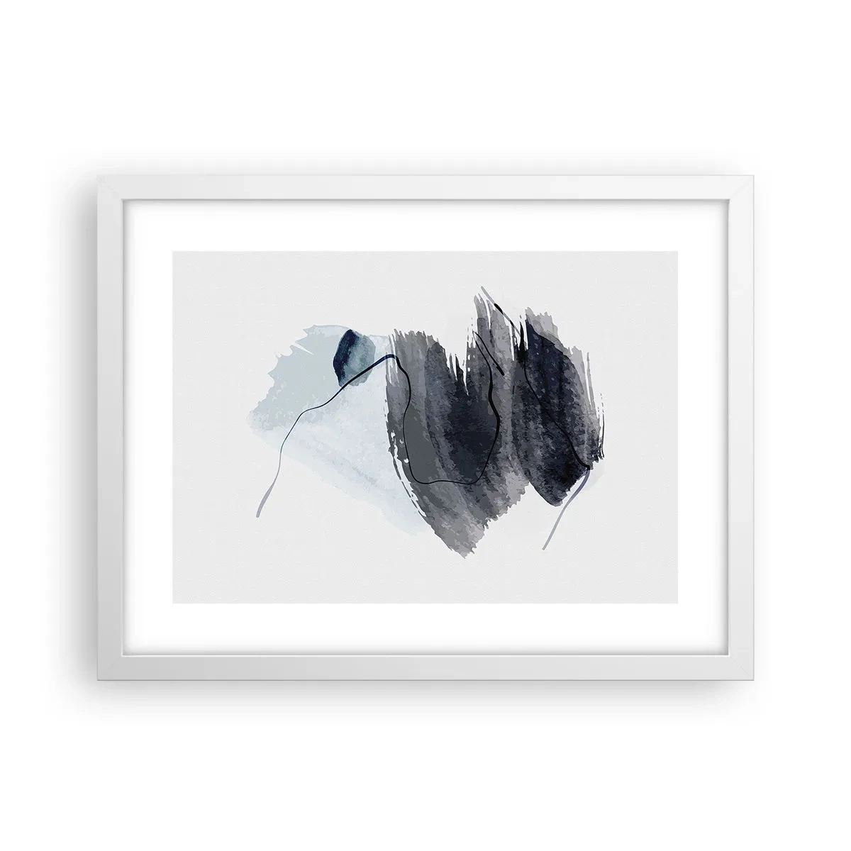 Plakat w białej ramie - Intensywność i ruch - 40x30 cm