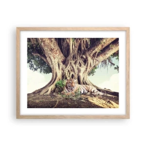 Plakat w ramie jasny dąb - Widok z Księgi Rodzaju - 50x40 cm