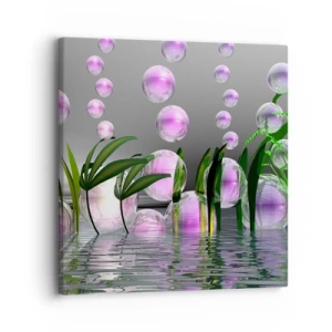 Obraz na płótnie - Refleksyjna kompozycja lekkości i życia - 30x30 cm