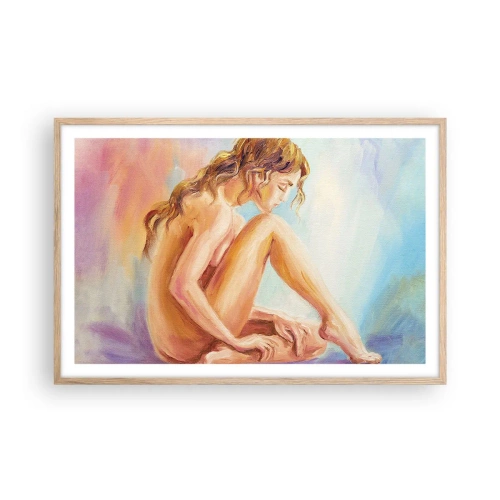 Plakat w ramie jasny dąb - Akt młodości - 91x61 cm