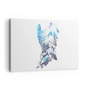 Obraz na płótnie - Delikatne anielskie skrzydła w pastelowych odcieniach - 120x80cm - Trzeba mi skrzydeł - Nowoczesna dekoracja ścienna do salonu, kuchni i sypialni ARTTOR