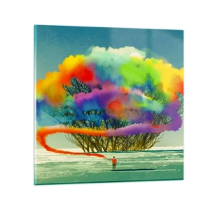 Obraz na szkle - Ożywić ten świat - 50x50 cm