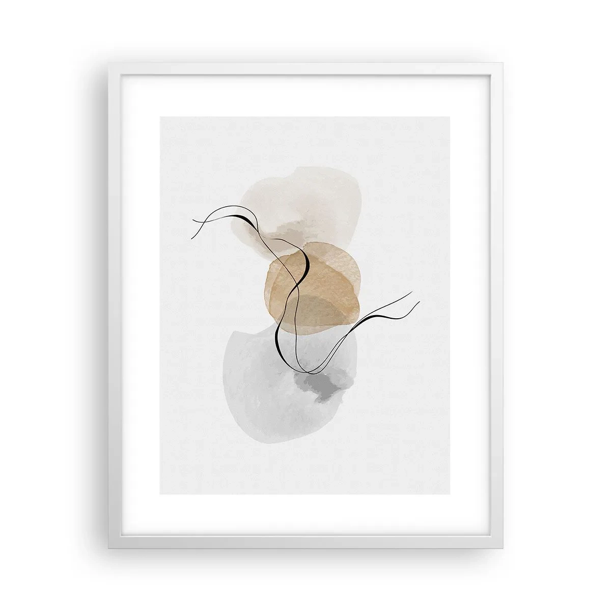 Plakat w białej ramie - Powietrzne paciorki - 40x50 cm