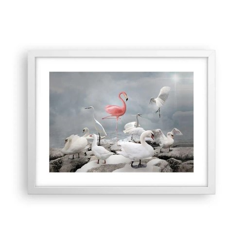 Plakat w białej ramie - Skąd się tu wziąłem? - 40x30 cm