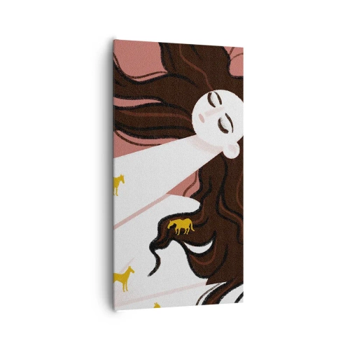 Obraz na płótnie - Sen o złotym koniu - 65x120 cm