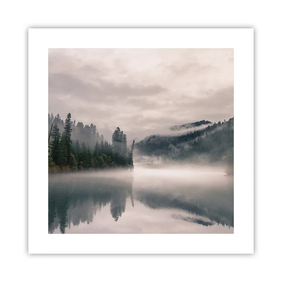 Plakat - W zadumie, we mgle - 40x40 cm
