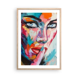 Plakat w ramie jasny dąb - Nasza pierwsza tajemnica - 50x70 cm