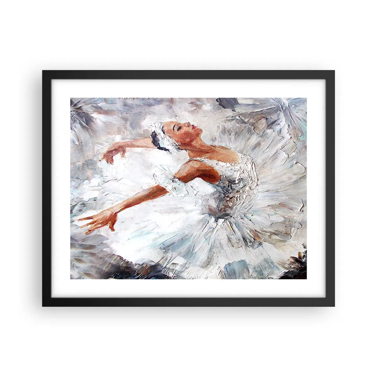 Plakat w czarnej ramie - Delikatna i lekka jak tiul - 50x40 cm