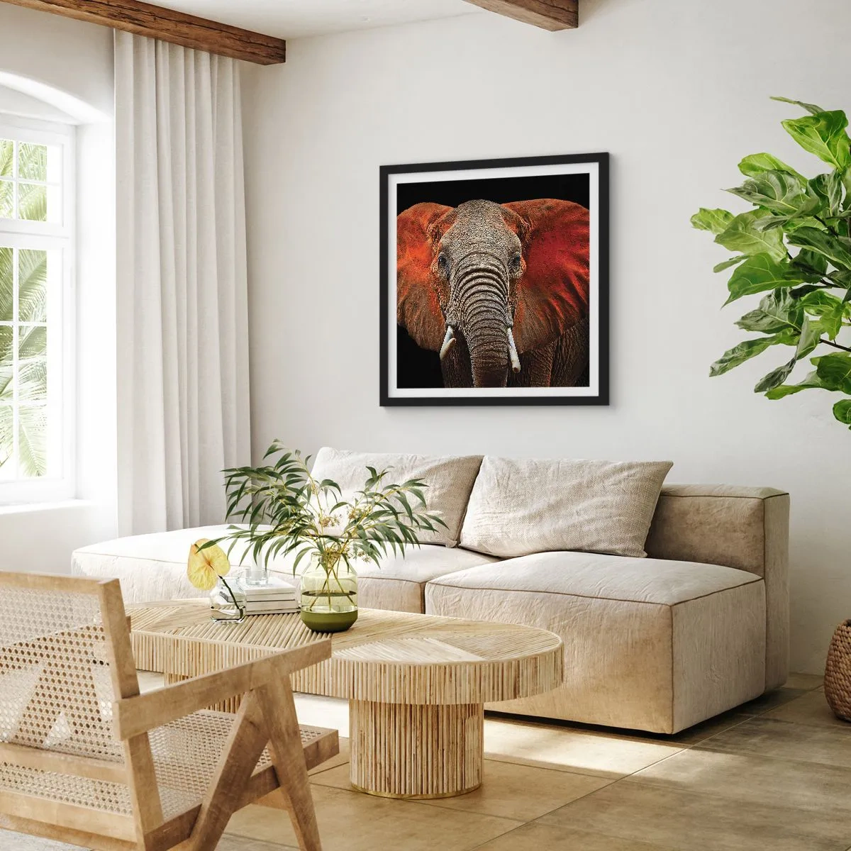 Plakat w czarnej ramie - Jestem dziki, a ty? - 50x50 cm