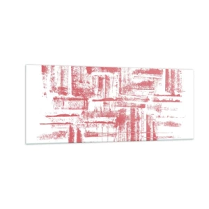 Obraz na szkle - Czerwone miasto - 100x40 cm