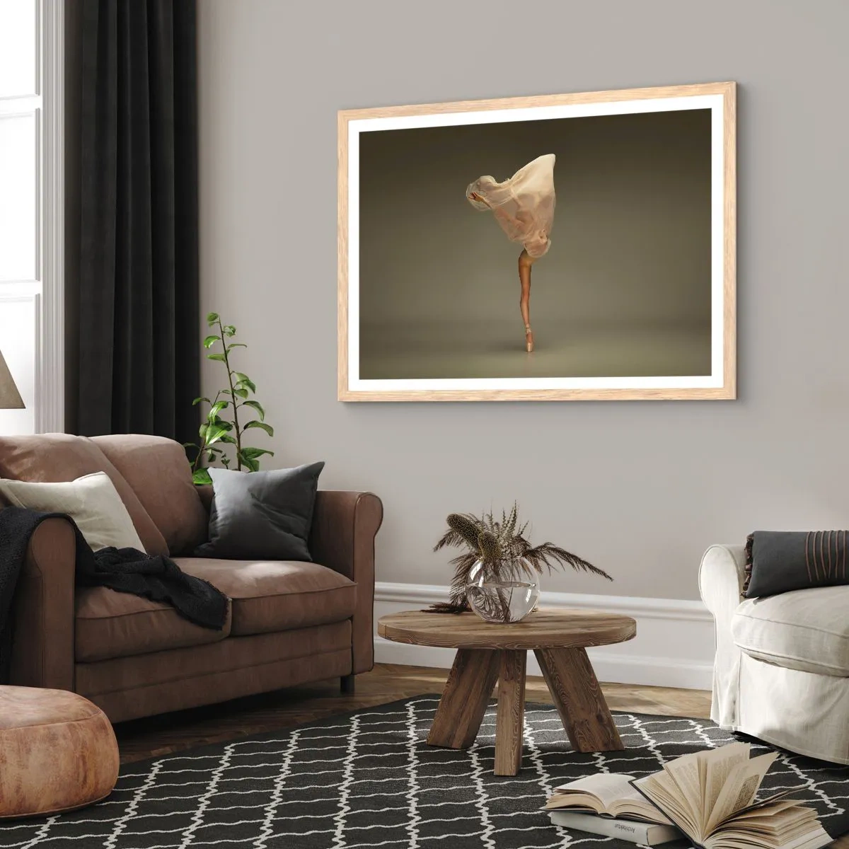 Plakat w ramie jasny dąb - Zaraz wzleci - 50x40 cm