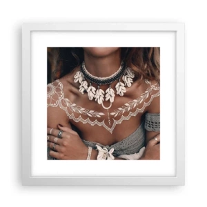 Plakat w białej ramie - Talizmany, rytuały kobiecości - 30x30 cm