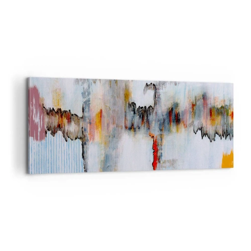 Obraz na płótnie - Patykiem na wodzie - 100x40 cm