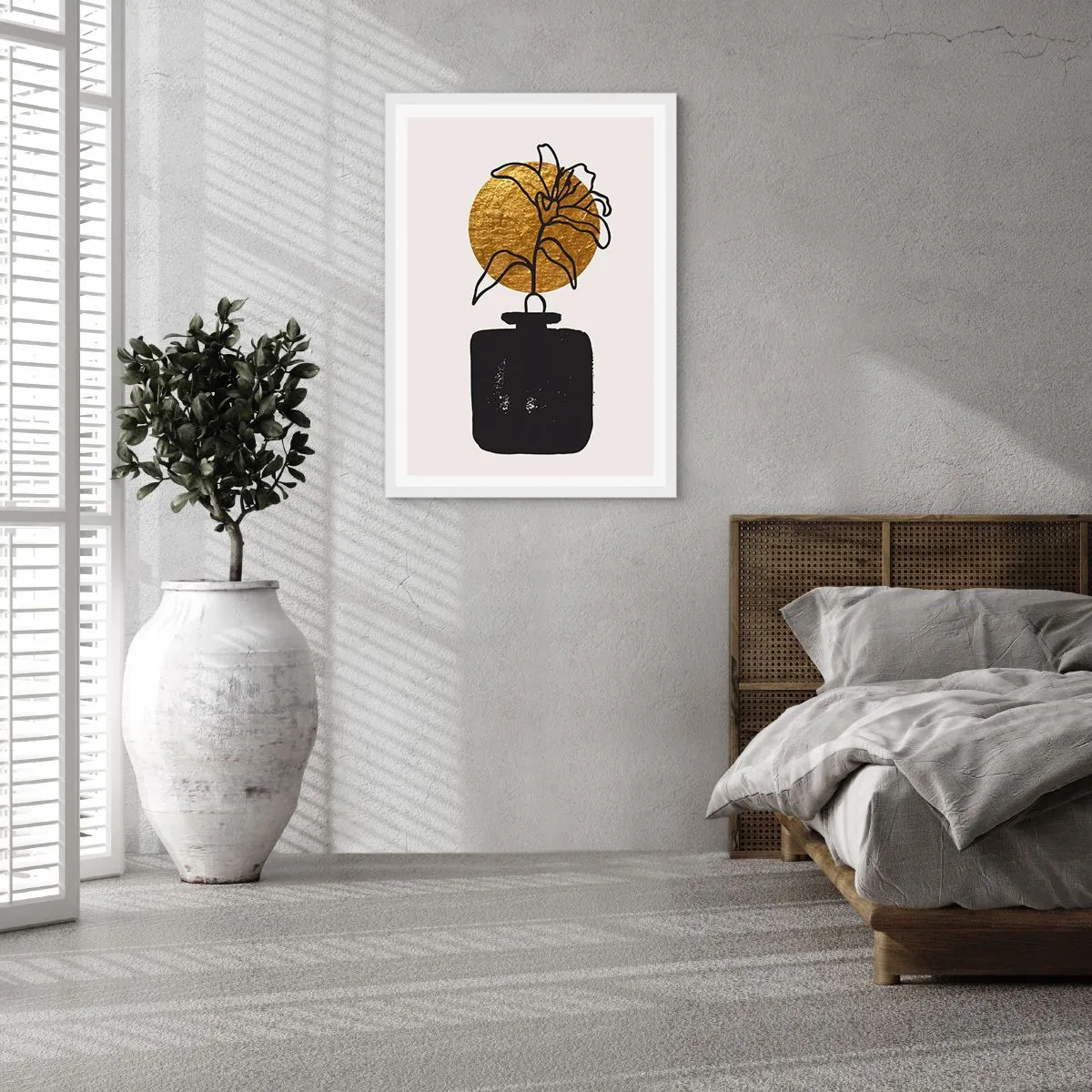 Plakat w białej ramie - Piękno na wagę złota - 61x91 cm