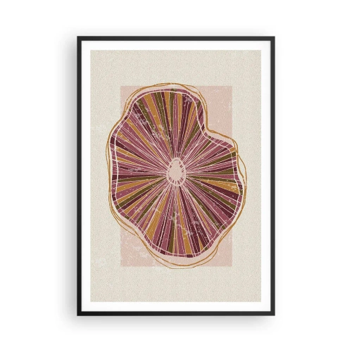 Plakat w czarnej ramie - Abstrakcja promienista - 70x100 cm