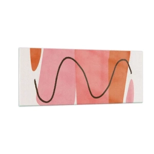 Obraz na szkle - łagodny ruch form - 100x40 cm