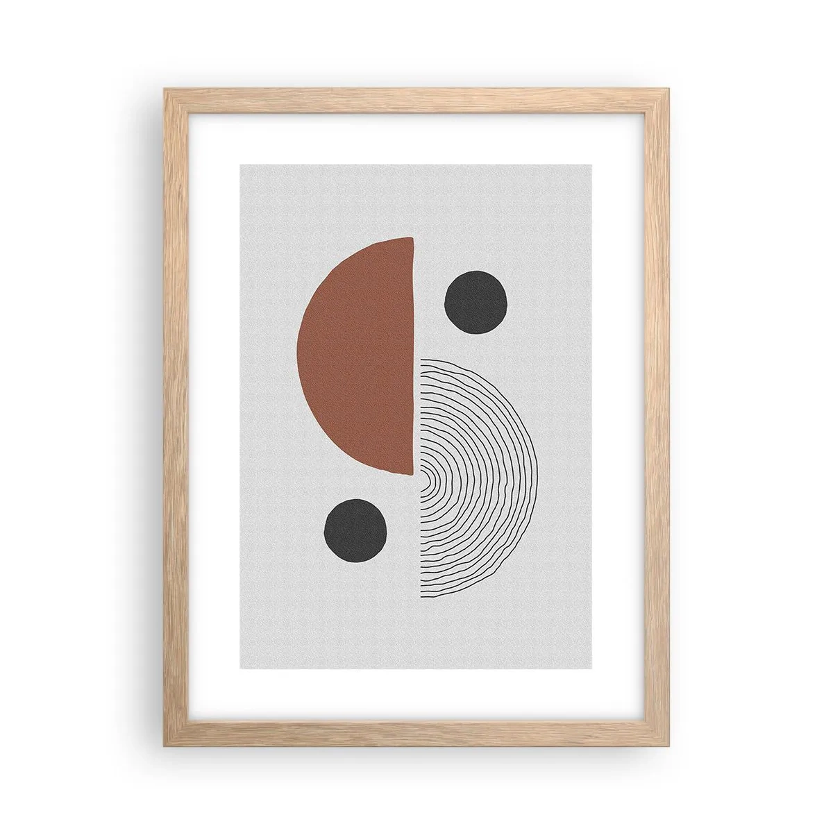 Plakat w ramie jasny dąb - Doskonałość koła - 30x40 cm