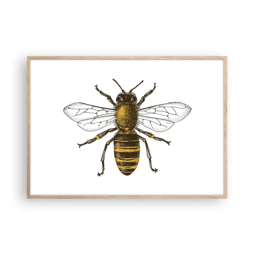 Plakat w ramie jasny dąb - Piękna i dobra - 100x70 cm